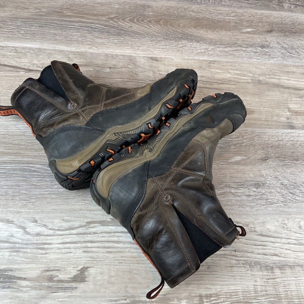 MERRELL Polarand Rove Waterproof Brown Leather Boots Size 11 - Picture 10 of 13